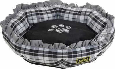 Panier luxe pour chien avec rembourrage moelleux noir