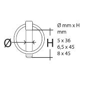 Coffret de 50 goupilles clips - 3 diamètres de 5 à 8 mm 