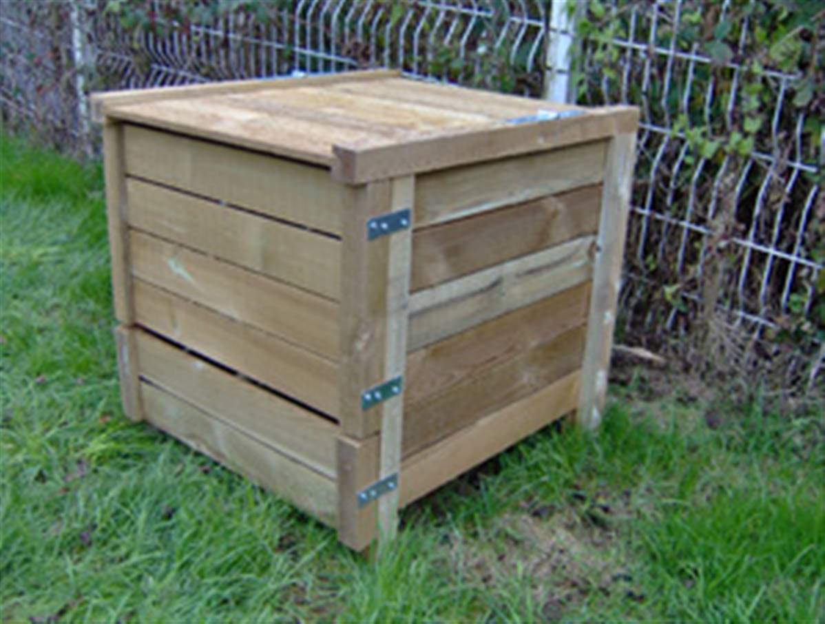 Composteur de jardin en bois bac à compost 350L