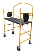 Echelle echaffaudage roulant en acier double etagere