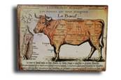 Plaque en metal ""le boeuf"" type plaque de boucher