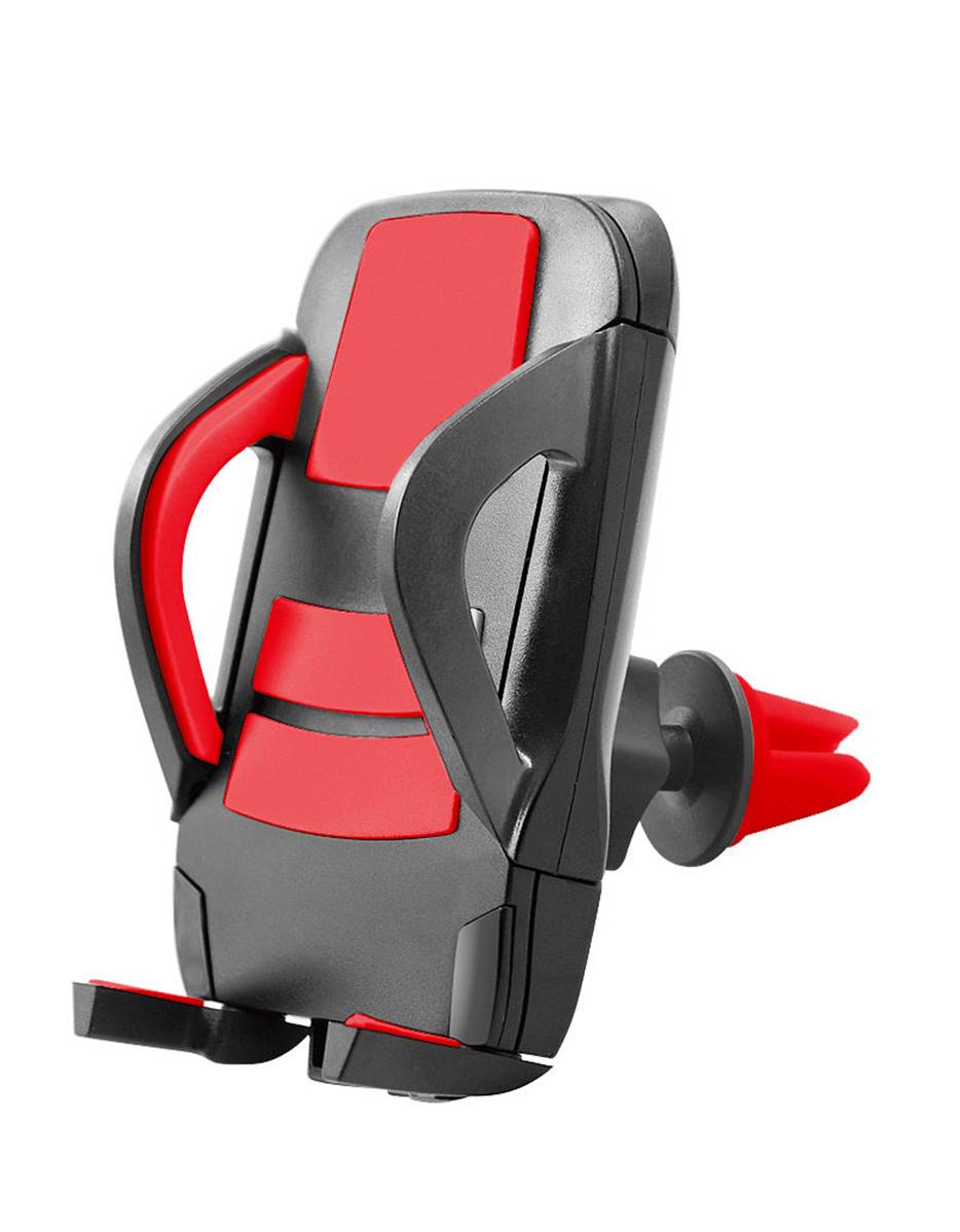 Porte téléphone design reglable sur aérateur de voiture de voiture noir et  rouge