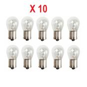 Lot de 10 ampoules monofil 12V 21W pour feux arriere et feux clignotants