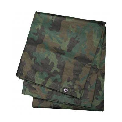 Bache de camouflage militaire 3.60 x 5 metres avec oeillet pour accroche sur 4 cotés