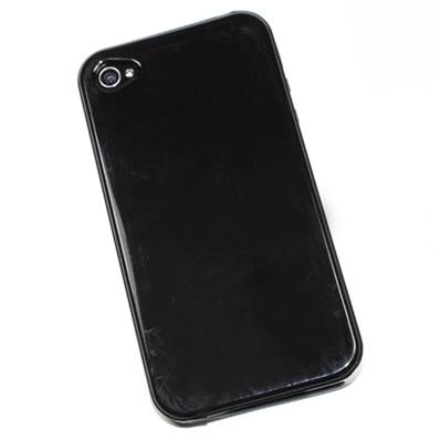 Housse semi rigide MiniGel noir pour Apple iPhone 4
