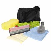 Kit d'entretien et lavage pour voiture (gant eponge raclette)