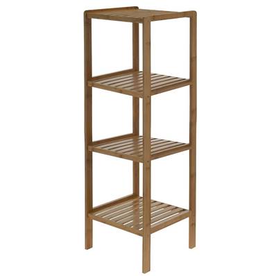 Etagere meuble de salle de bain en bambous 4 niveaux