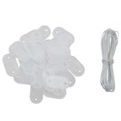 Ensemble de 30 fixation attaches pour brise vue transparent - discret