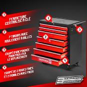 Servante d'atelier qualité PRO 7 tiroirs - charge max 150 kilos - garage -atelier