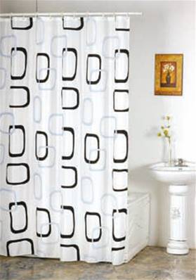 Rideau de douche black & white 180 x 200