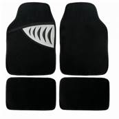 Tapis universel de voiture 4 pièces avec talonnette en alu