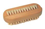 Brosse à ongle en soie naturelle double face poils long et court