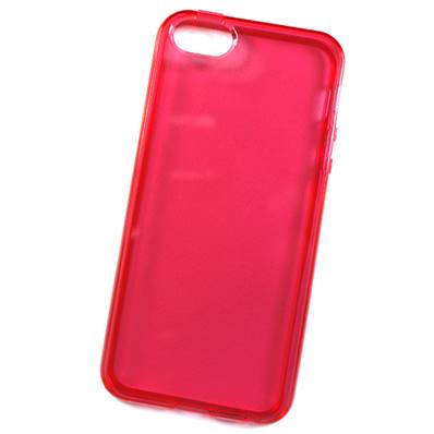 Coque arrière Minigel Rouge transparent pour Apple iPhone 5