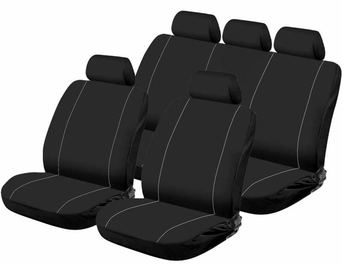 1 pièces Housse de siège Coussin de protection pour voiture meuble Noir +  Blanc