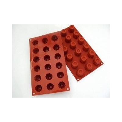 Moule silicone Bordelais cannelés - plaque de 18 mini moules