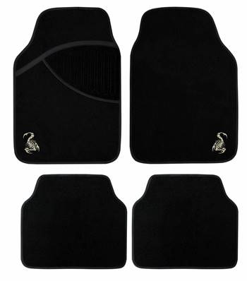 Tapis de sol pour voiture auto avec logo scorpion doré