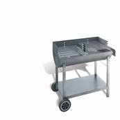 Barbecue charbon et bois tonneau taille XL 