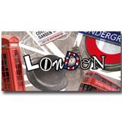 Tableau déco LONDON uderground cabine londres 40 x 80 cm