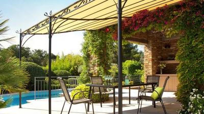 Toile de rechange 3x4 m pour pergola adossée et auvent couleur beige