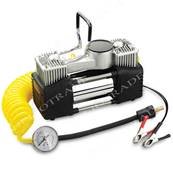 Compresseur d'air PRO double cylindre 12V 10 bars + manomètre pneus 4x4 voiture