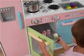 Cuisine dinette en bois pour enfant taille XXL couleur rose princesse