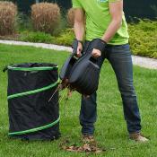 Sac pliable pour feuilles et déchets de jardin 120L avec base respirante