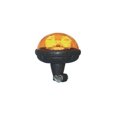 Gyrophare ellipse orange sur tige flexible 12V