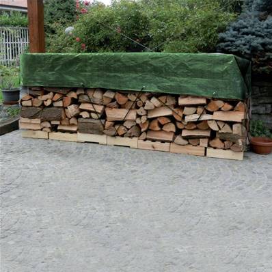Bache de protection pour bois de chauffage 1,5 x 6 mètres