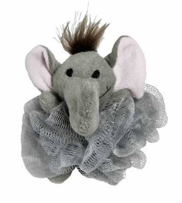 Eponge pour enfant et bébé modele elephant fleur de tulles