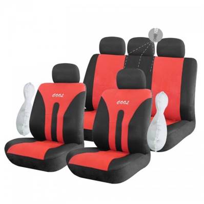 Housse pour siege de voiture fractionnable rouge et noir Cool