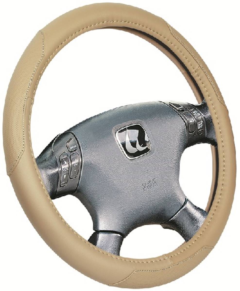 Cache volant tresse sur le volant cache Cubre Volante Auto couvre volant  voiture accessoires Auto - Type beige