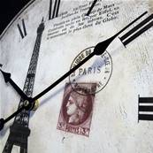 Horloge déco tour eiffel trocadero retro chic diametre 50 cm livraison gratuite