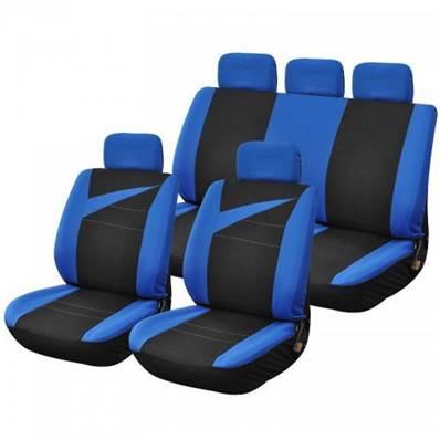 housse pour couvrir siege voiture BOLT bleu et noir universel