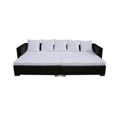 Lit de soleil 5 places Lounger Lugo resine noire