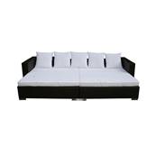 Lit de soleil 5 places Lounger Lugo resine noire