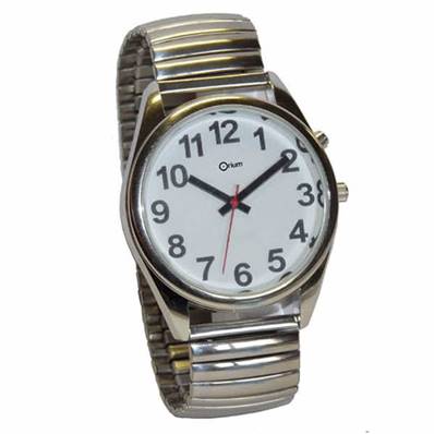 Montre parlante homme bracelet extensible senior mal voyants