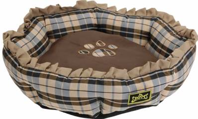 Panier luxe pour chien avec rembourrage moelleux marron