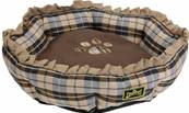 Panier luxe pour chien avec rembourrage moelleux marron