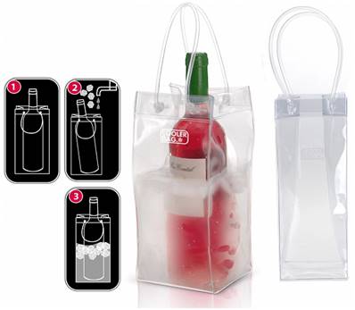 sac rafraichisseur de bouteille de vin avec anse - cooler bag 