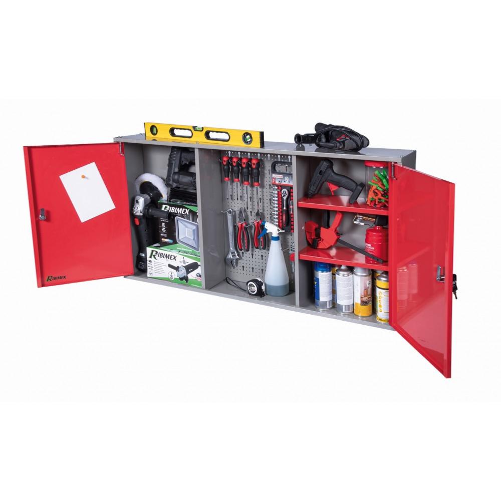 Armoire de rangement avec panneau mural porte outils pour ateliers