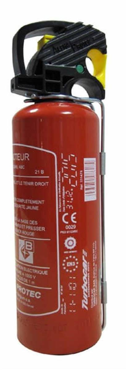 Extincteur poudre 1kg pour voiture, sécurité incendie véhicule