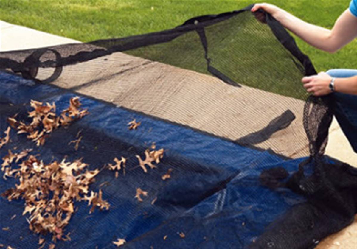 Filet anti feuille pour piscine sans fixation - Sud Environnement