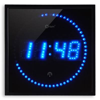 Horloge pendule affichage LED façon studio radio visible 30m