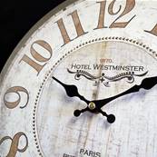 Horloge déco Westminster façon brocante diametre 50 cm