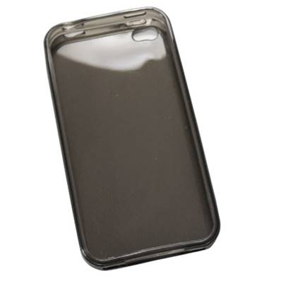 Housse semi rigide MiniGel noir transparent pour Apple iPhone 4
