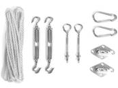 Kit de fixation complet pour voile d'ombrage