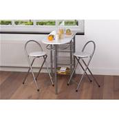 Table bar avec 2 tabourets design chaises hautes