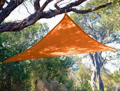 Voile d'ombrage triangulaire 3x3x3 m orange ecoline