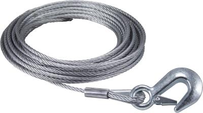 Cable et crochet de rechange pour treuil de halage - 10 mètres 